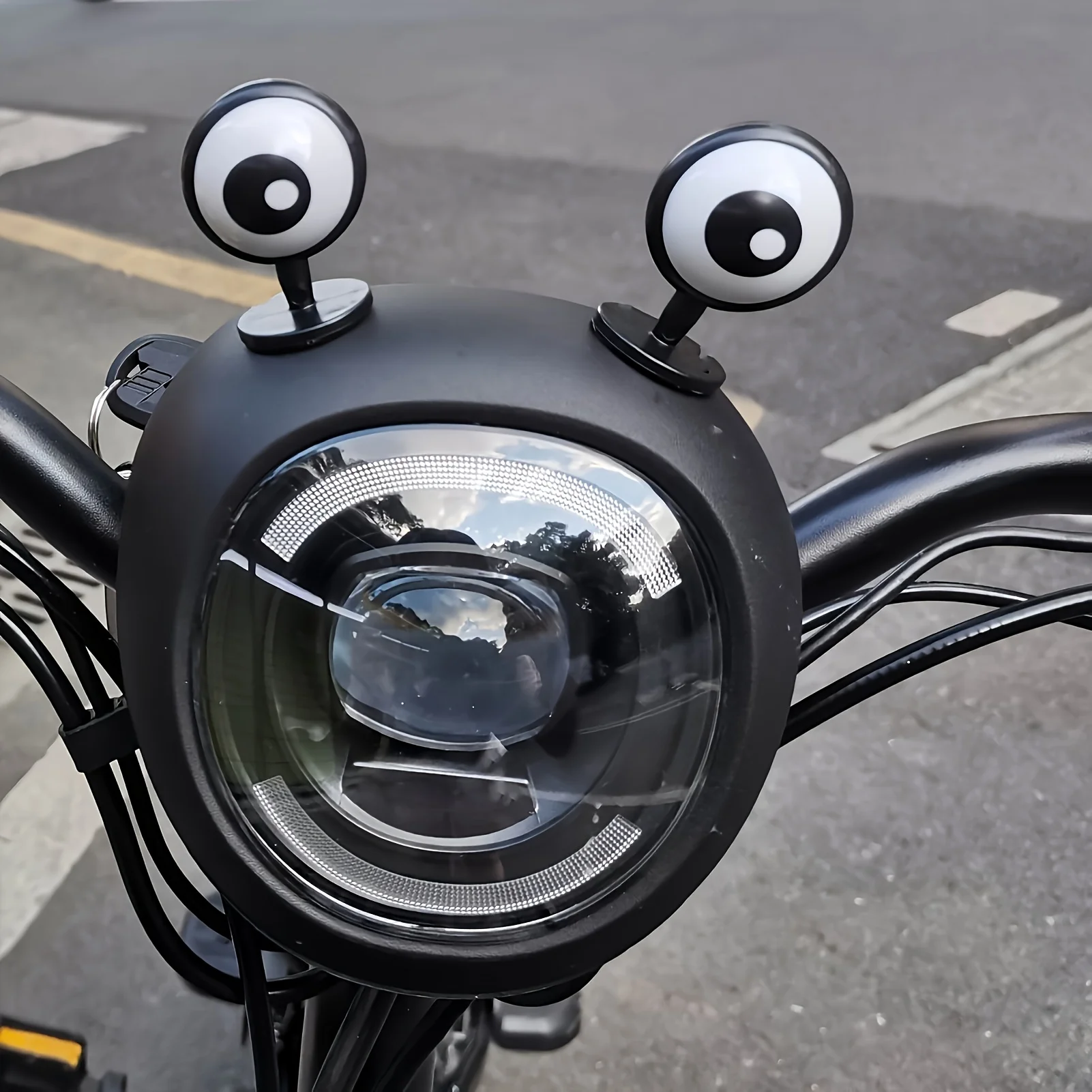 Motorcycle Helmets - 2 stuks elektrische fietsoogdecoraties, speelse motoraccessoires,