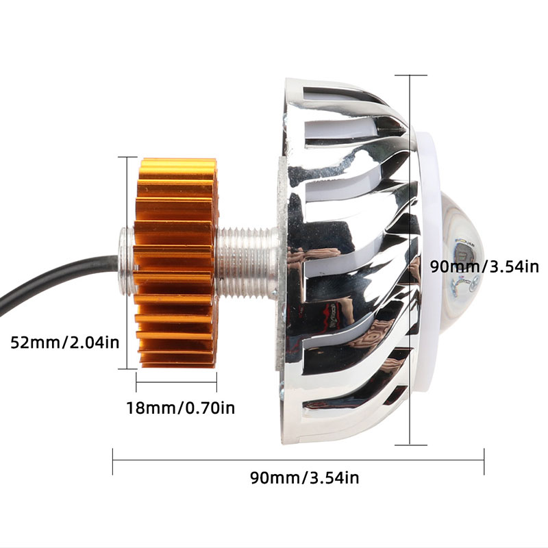 1 stks Auto Motor Koplamp Dual - Universal Motorcycle Led Headlight Projector recensie en prijs